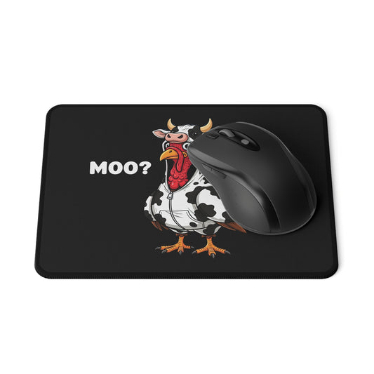 Funny 'Moo?' Turkey Mouse Pad - Non-Slip Gaming Desk Pad