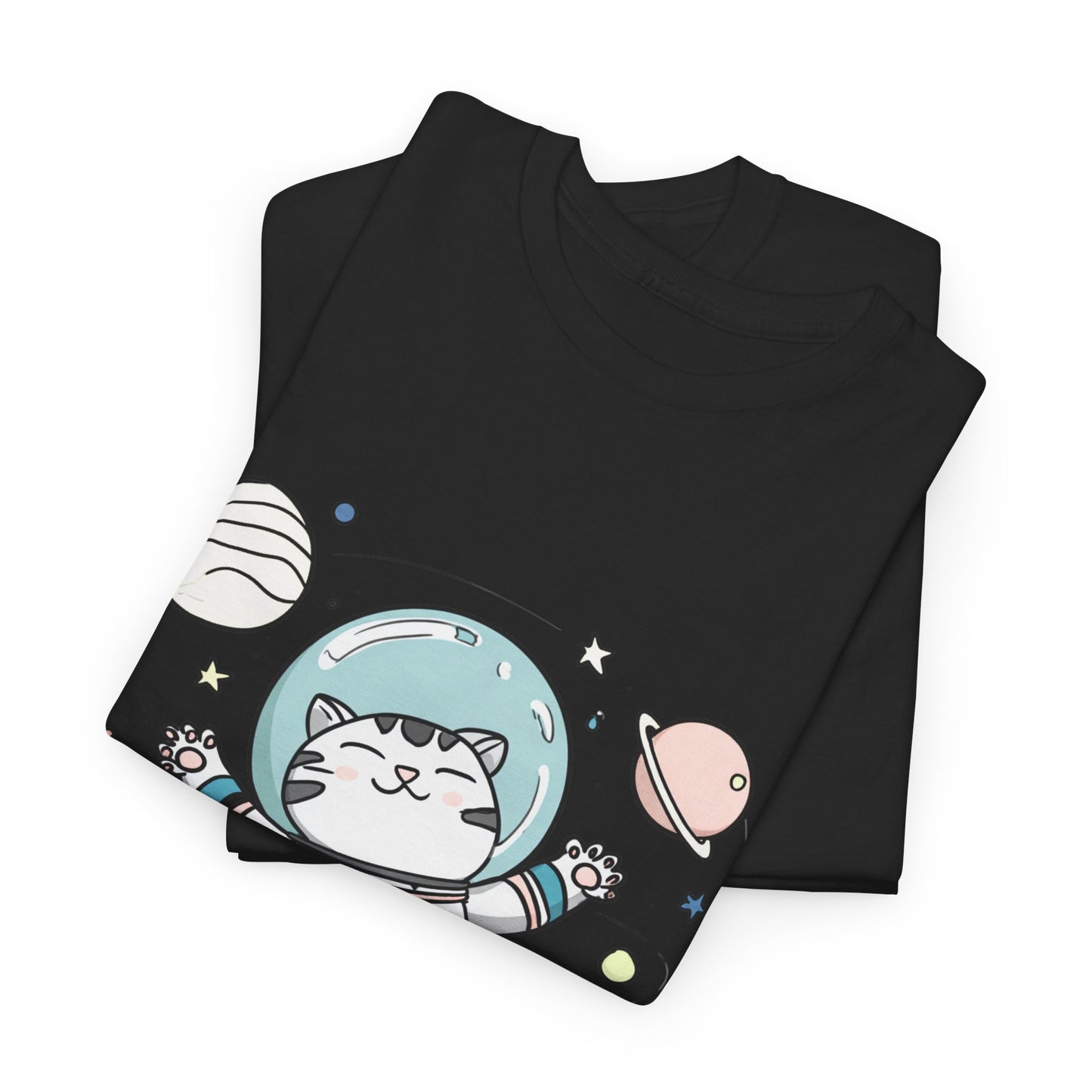 Astronaut Cat T-Shirt – Cute Space Cat Graphic Tee