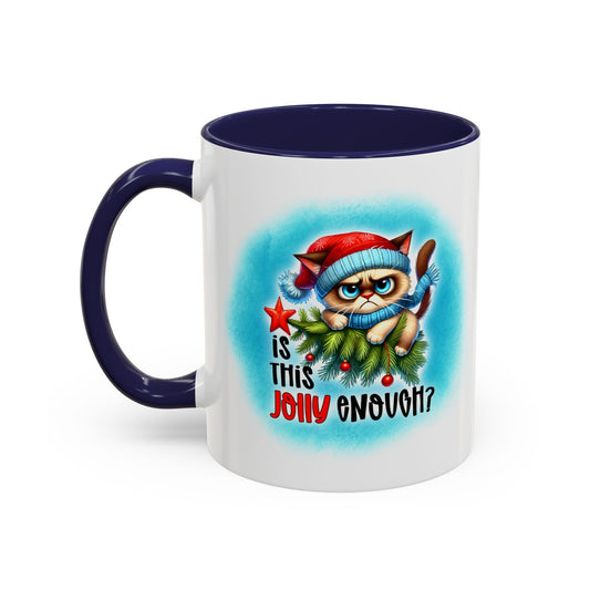 Is This Jolly Enough? Grumpy Cat Holiday Accent Mug