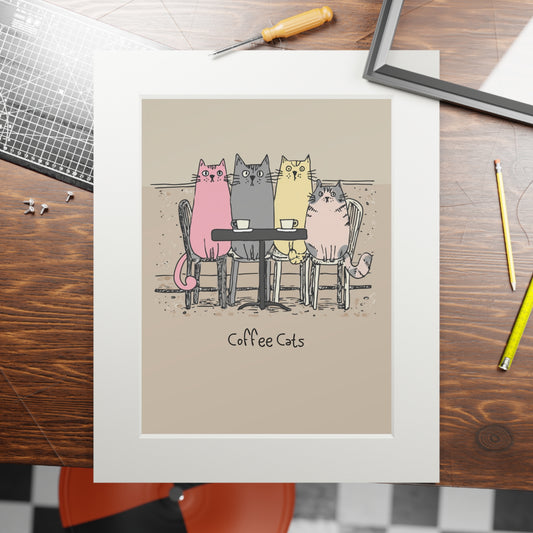 Coffee Cats – Framed Cat Art Poster
