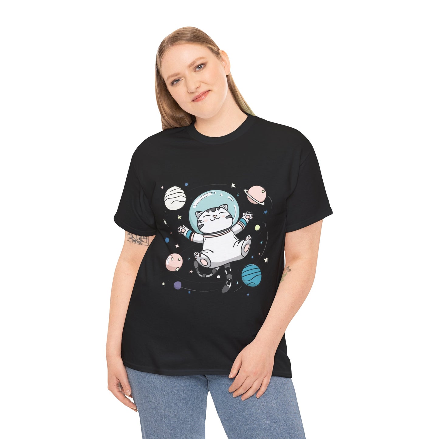 Astronaut Cat T-Shirt – Cute Space Cat Graphic Tee