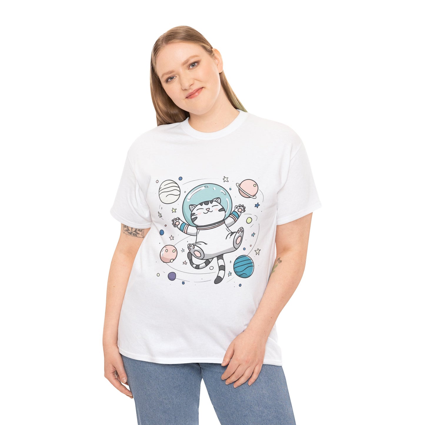 Astronaut Cat T-Shirt – Cute Space Cat Graphic Tee