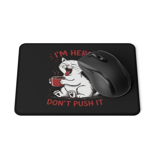 I'm Here I'm Awake Don't Push It Cat Mouse Pad