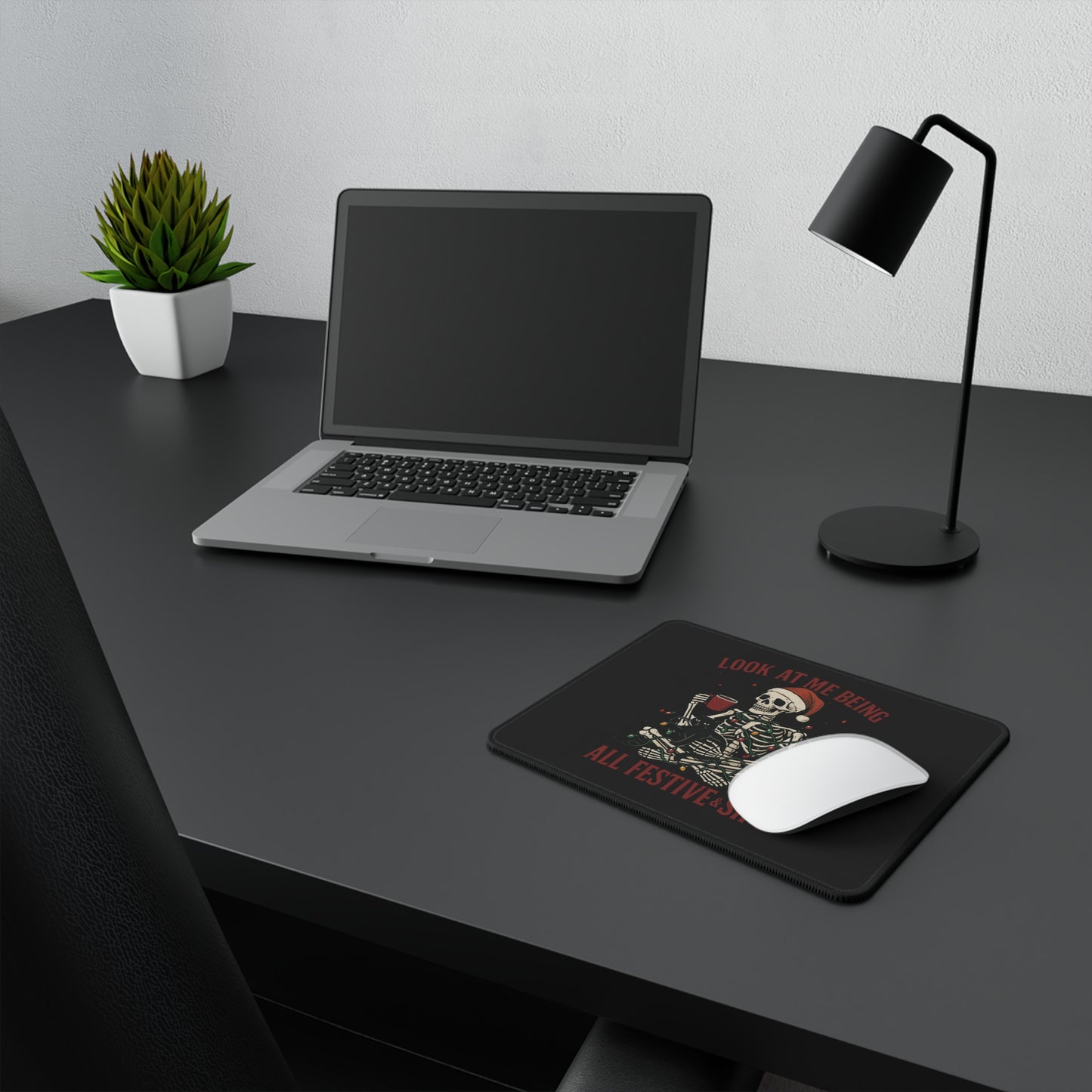 Festive Skeleton Gaming Mouse Pad – "Look At Me Being All Festive & Sh*t"