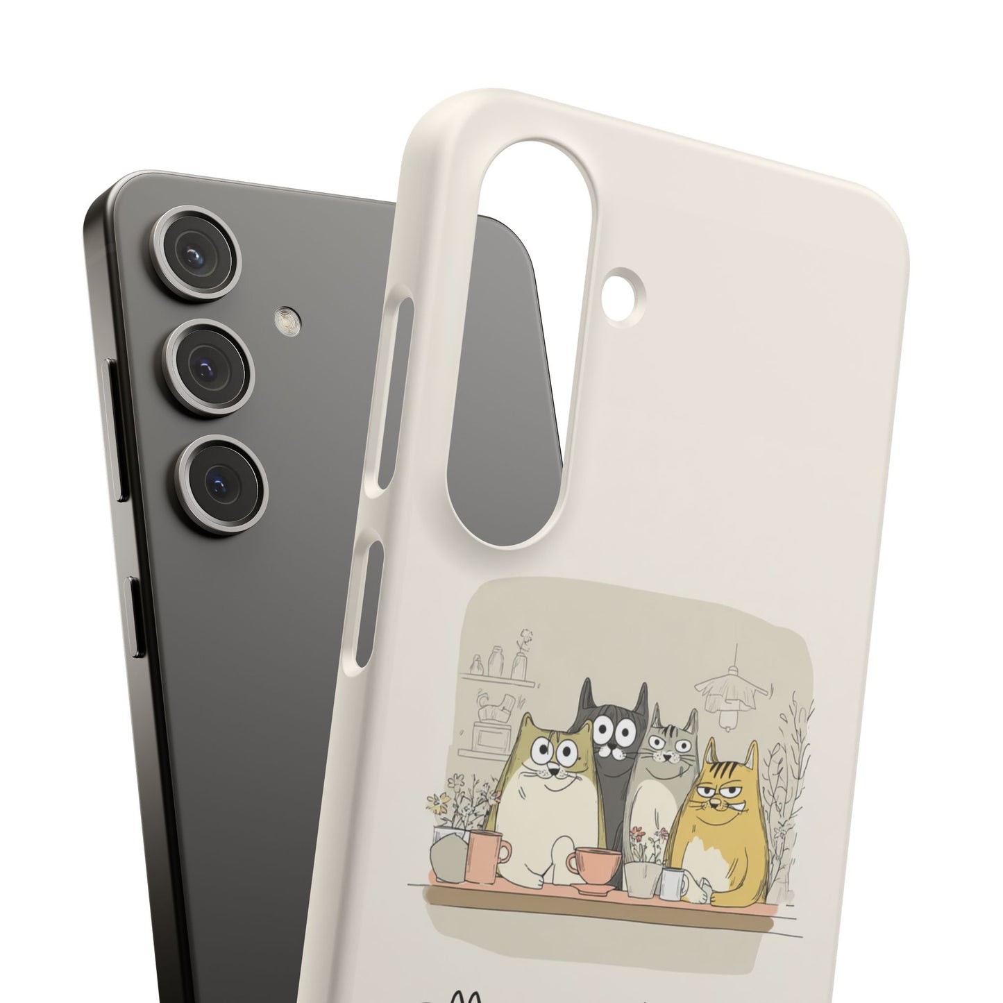 Cute Cat Phone Case - Coffee First Then Meow
