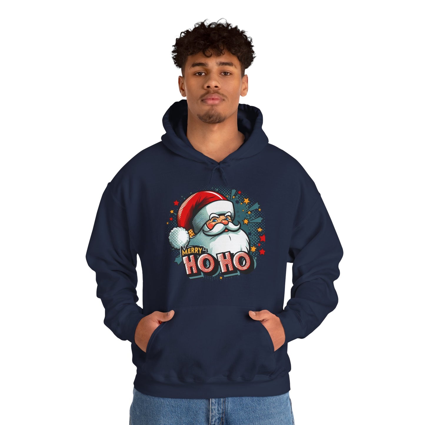 Christmas Santa Ho Ho Hoodie – Merry Ho Ho Festive Holiday Sweatshirt