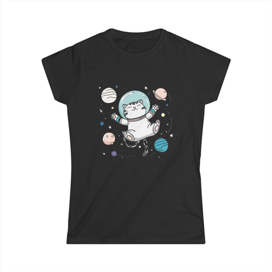 Astronaut Cat T-Shirt – Cute Space Cat Graphic Tee