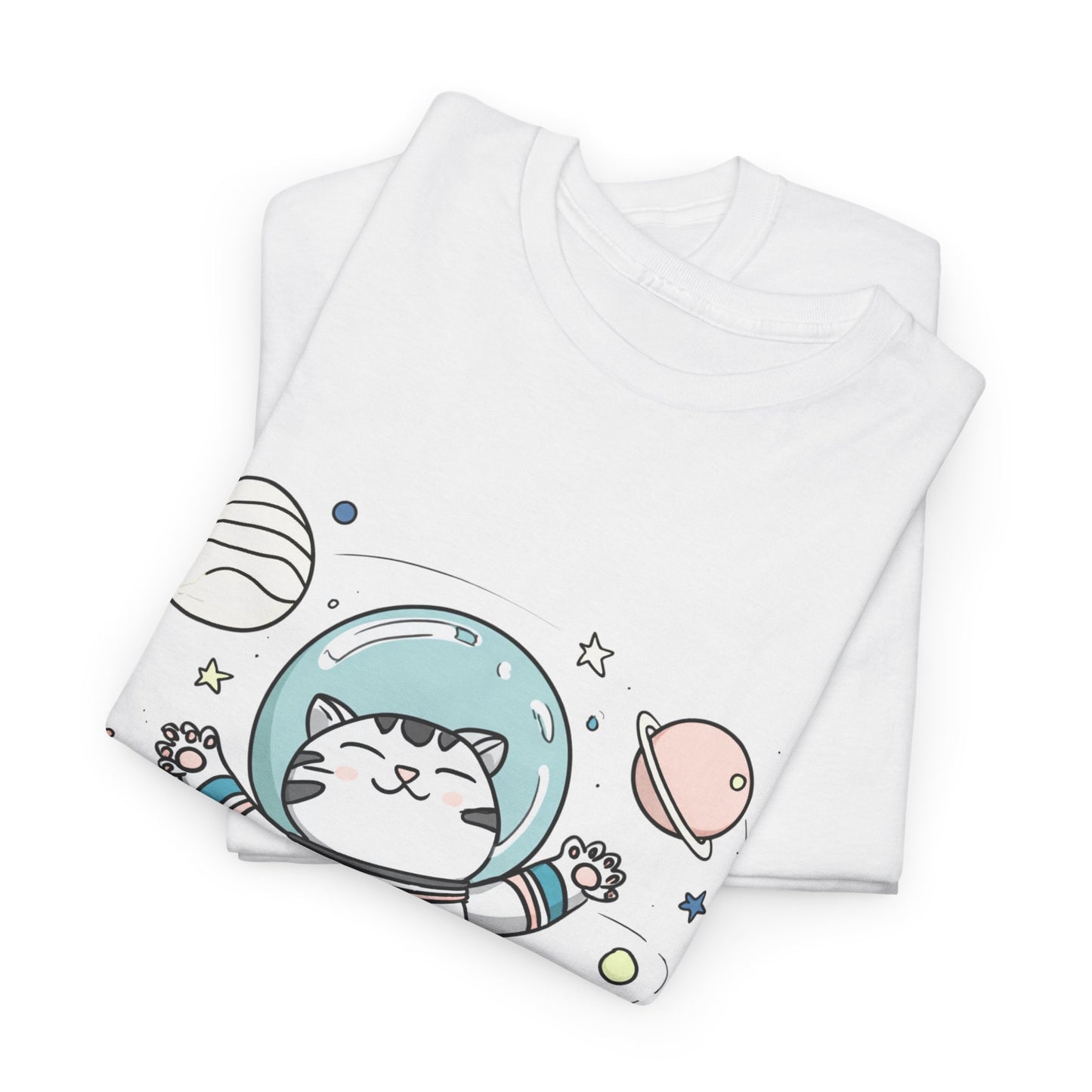 Astronaut Cat T-Shirt – Cute Space Cat Graphic Tee