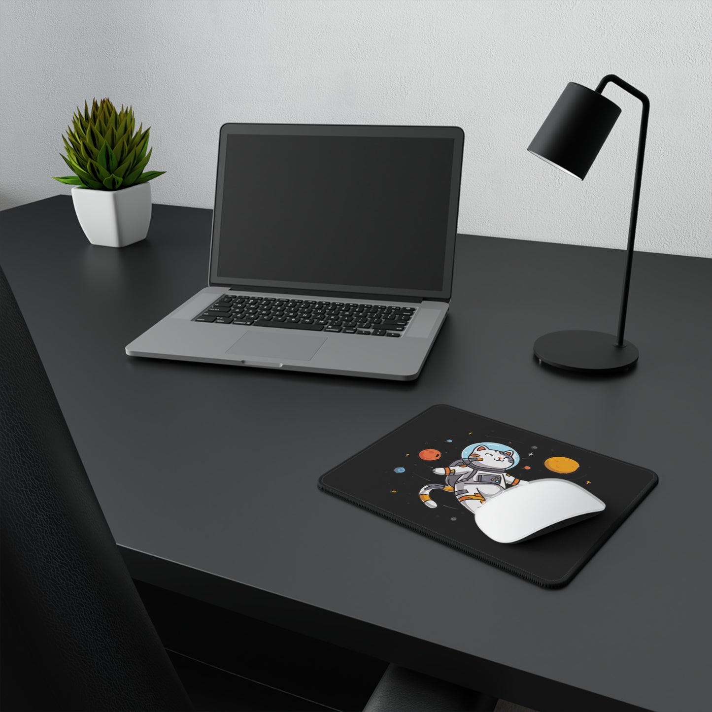 Astronaut Cat Gaming Mouse Pad — Cute Space Cat Non-Slip Mousepad