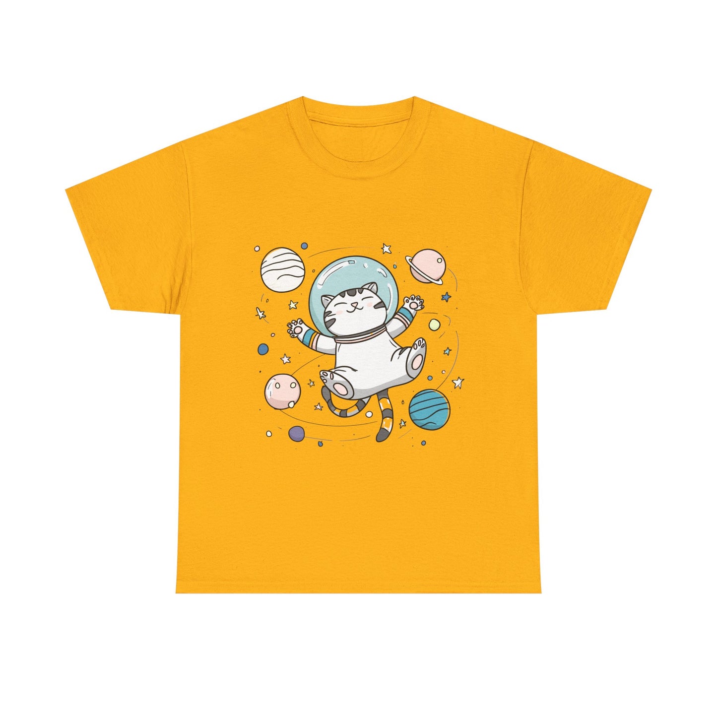 Astronaut Cat T-Shirt – Cute Space Cat Graphic Tee