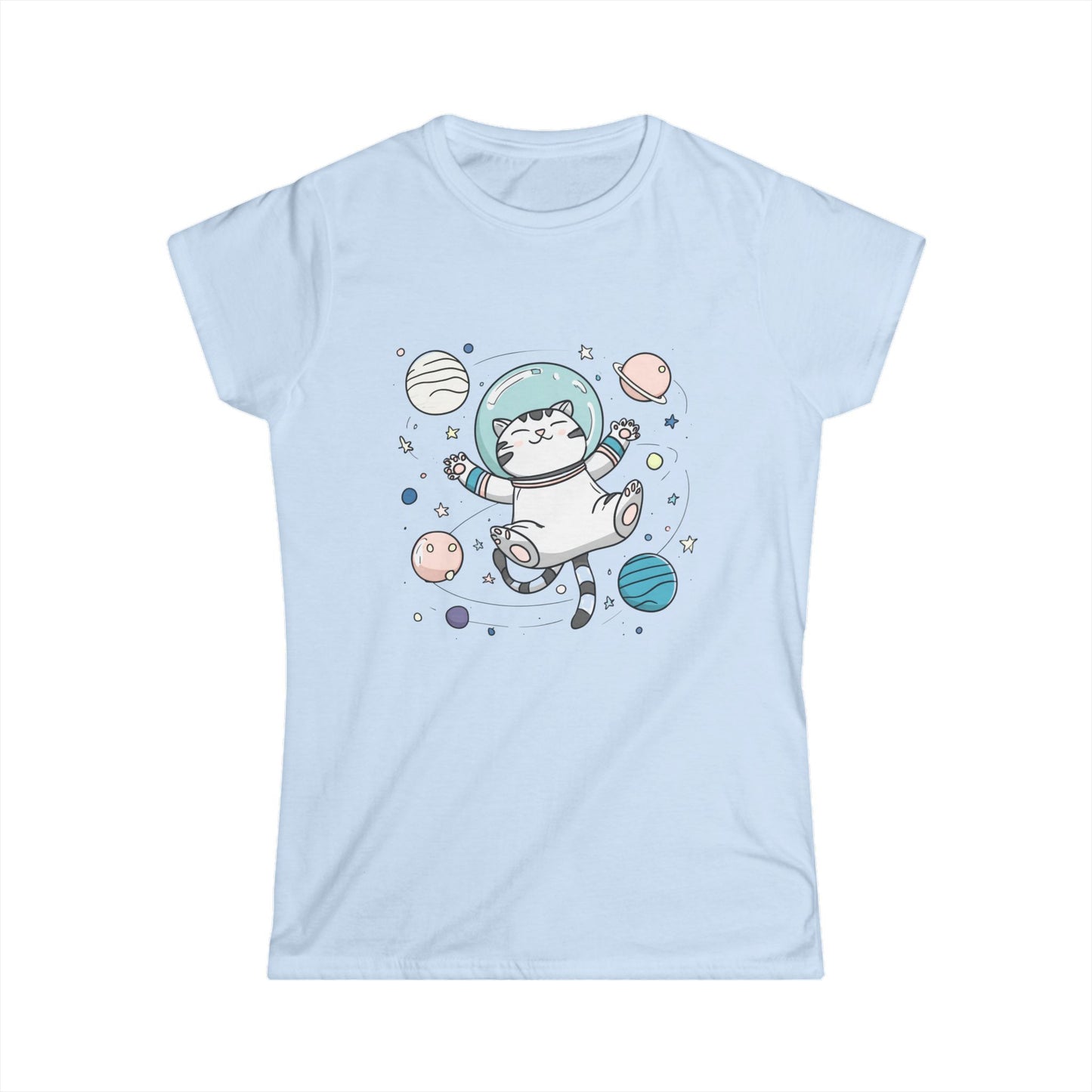 Astronaut Cat T-Shirt – Cute Space Cat Graphic Tee