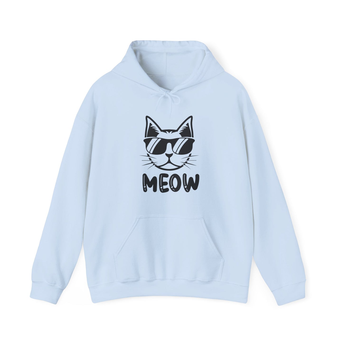 Cool Cat Unisex Hoodie – MEOW Sweatshirt for Cat Lovers