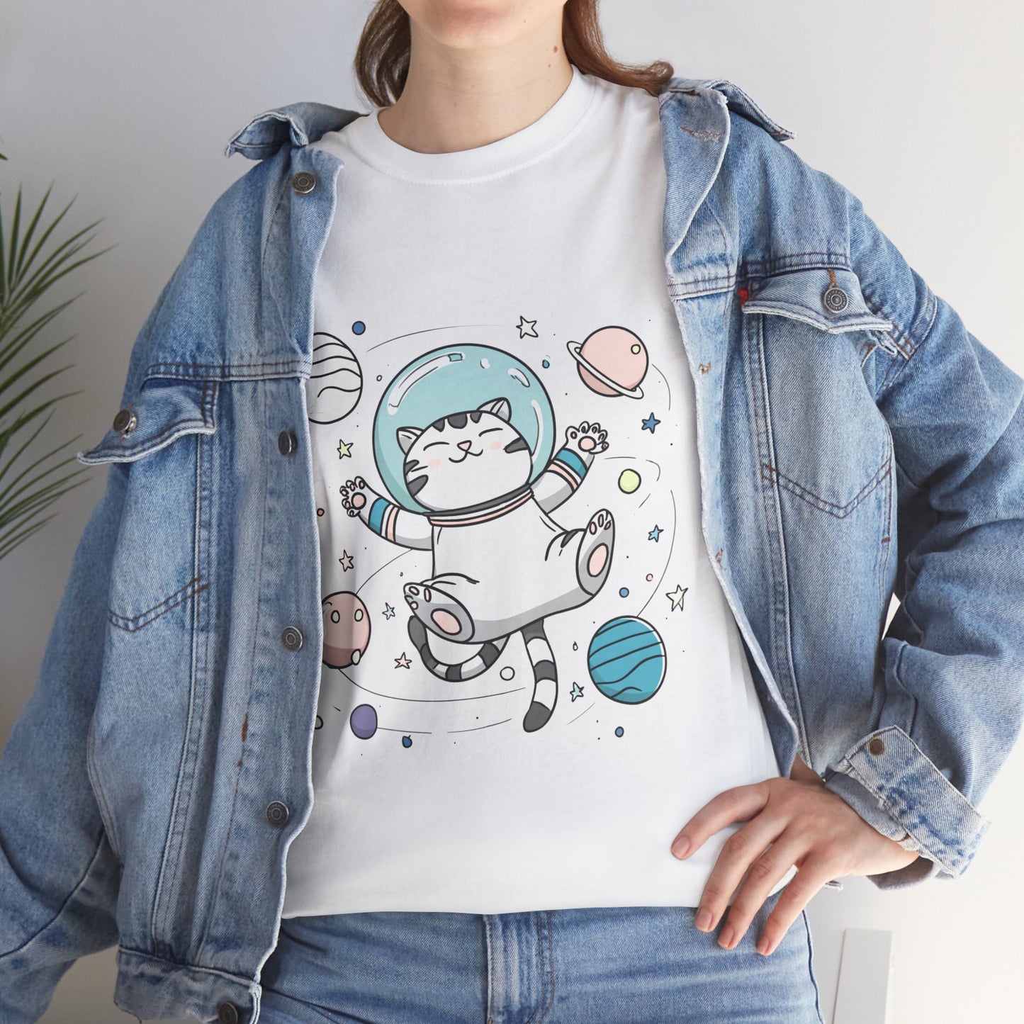 Astronaut Cat T-Shirt – Cute Space Cat Graphic Tee