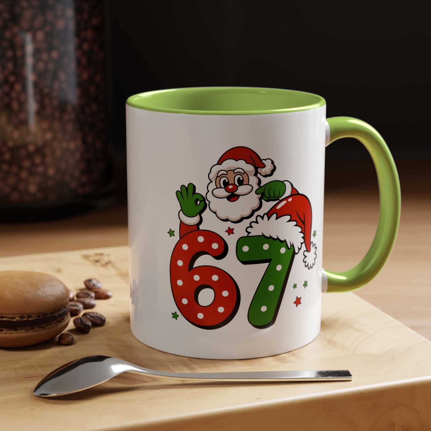 Santa 67 Christmas Coffee Mug — Festive Holiday Accent Mug (11/15oz)