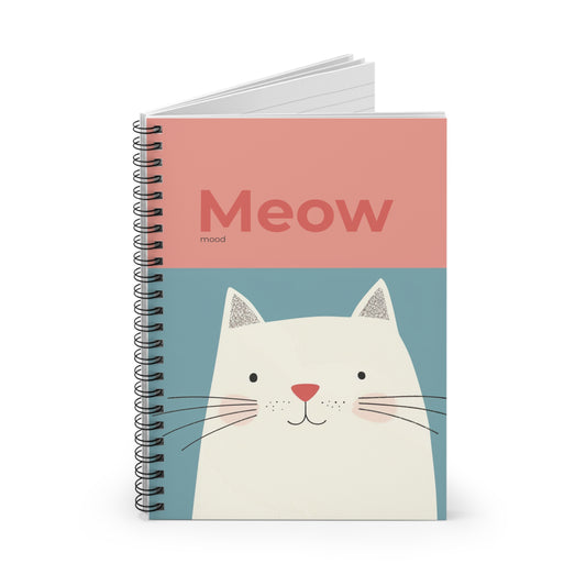 Meow Mood Spiral Notebook – Cute Cat Journal