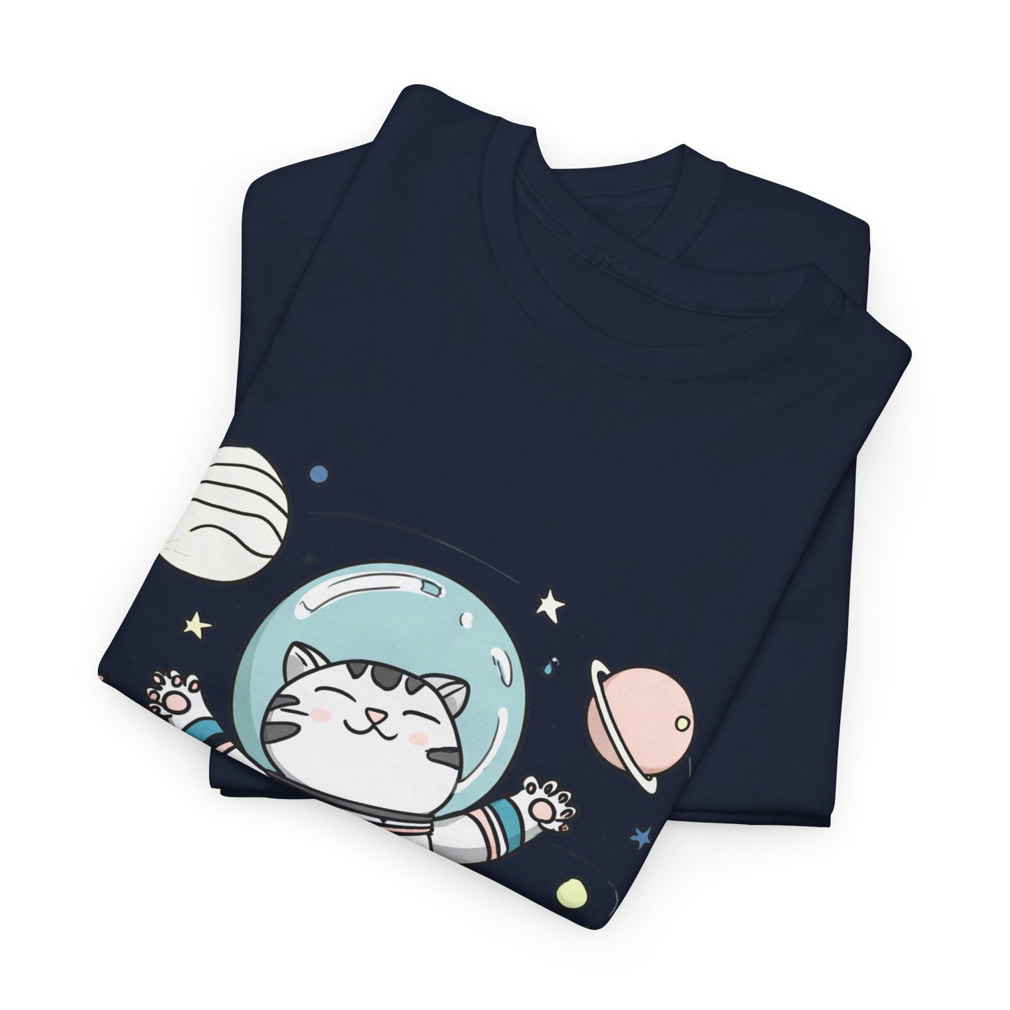 Astronaut Cat T-Shirt – Cute Space Cat Graphic Tee
