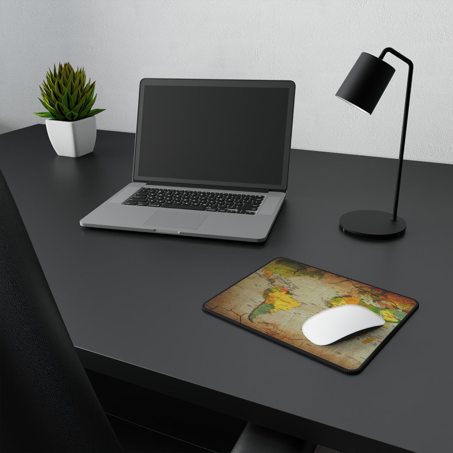 Vintage World Map Mouse Pad — Non-Slip Gaming & Office Desk Pad