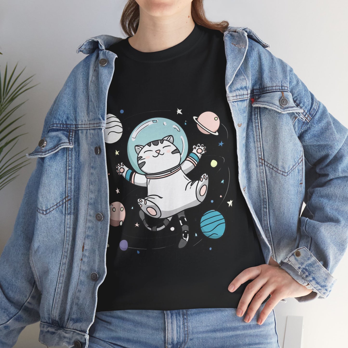 Astronaut Cat T-Shirt – Cute Space Cat Graphic Tee