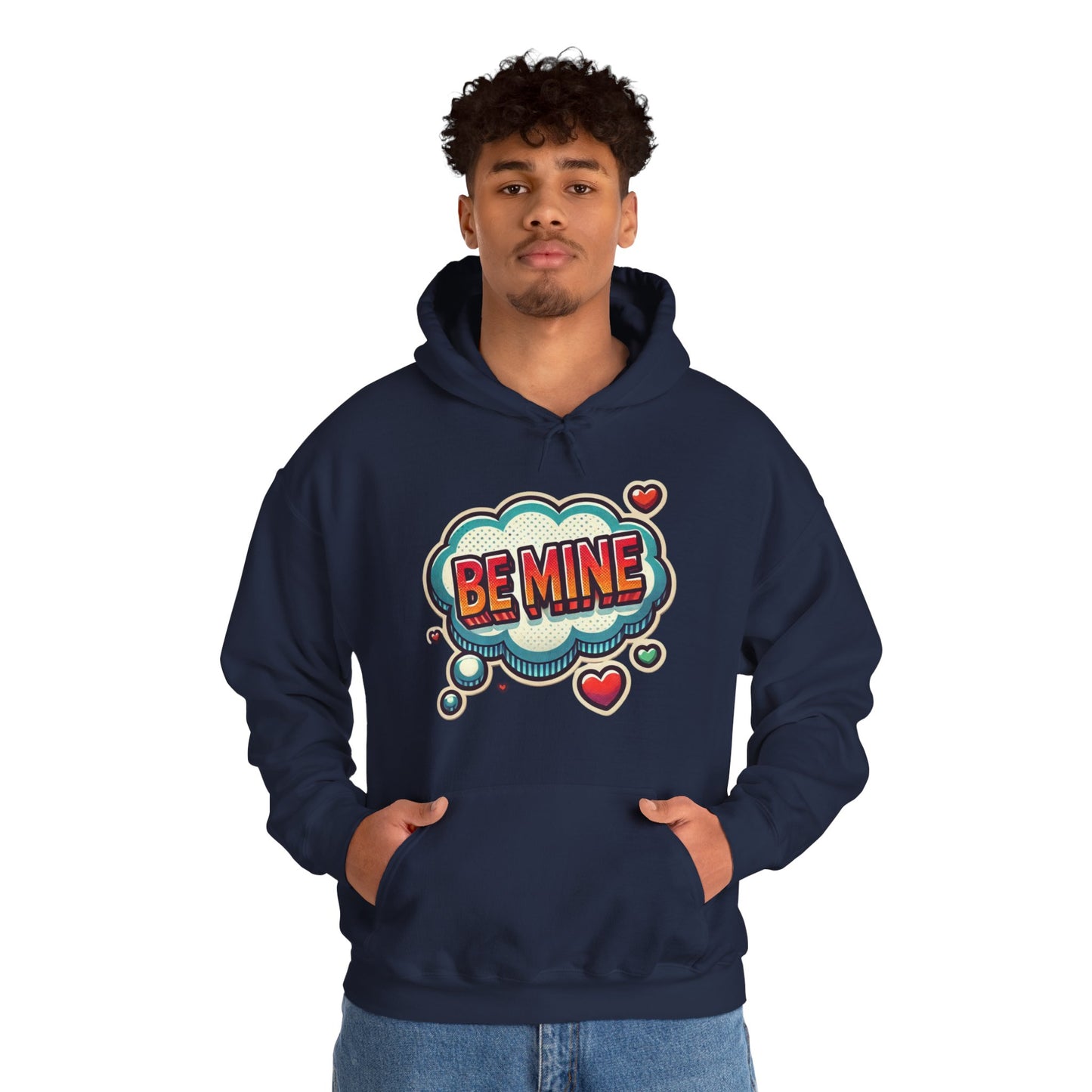 Be Mine Hoodie — Retro Comic Heart Valentine’s Sweatshirt