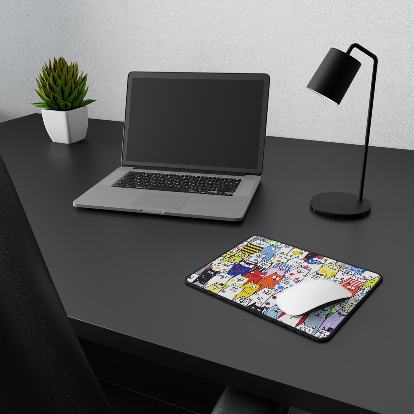 Colorful Cat Pattern Non-Slip Gaming Mouse Pad