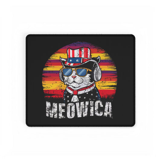 Meowica Cat Desk Mat — Patriotic American Cat Mouse Pad