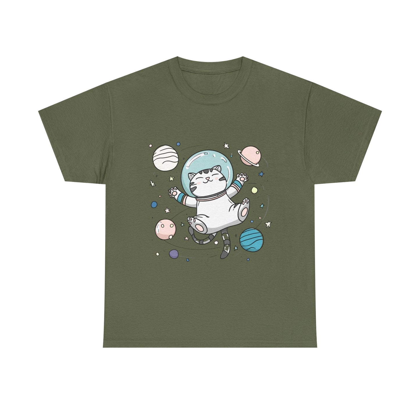Astronaut Cat T-Shirt – Cute Space Cat Graphic Tee