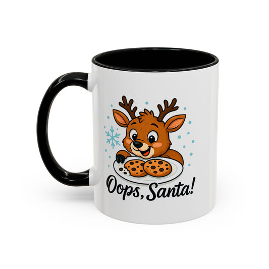 Cute Reindeer Oops, Santa! Christmas Coffee Cup
