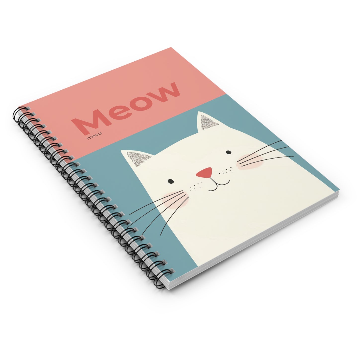 Meow Mood Spiral Notebook – Cute Cat Journal
