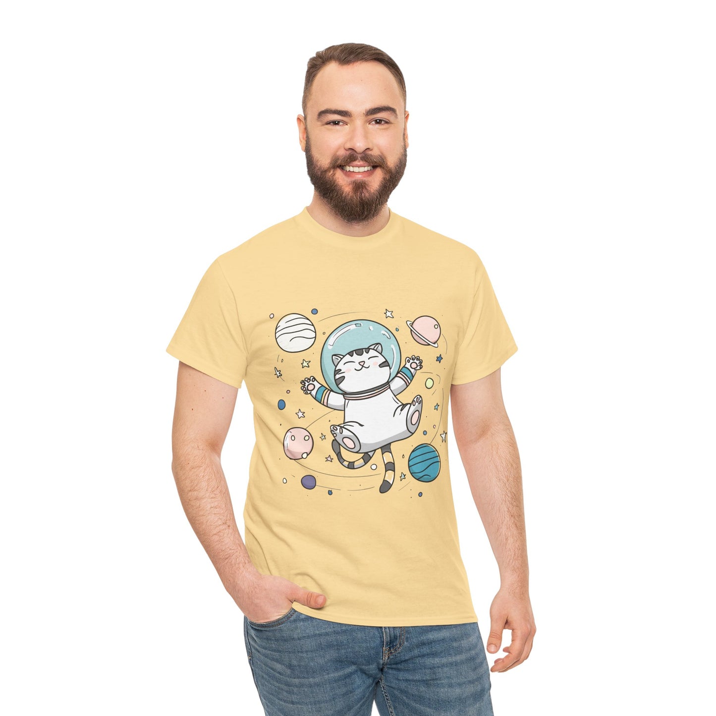 Astronaut Cat T-Shirt – Cute Space Cat Graphic Tee