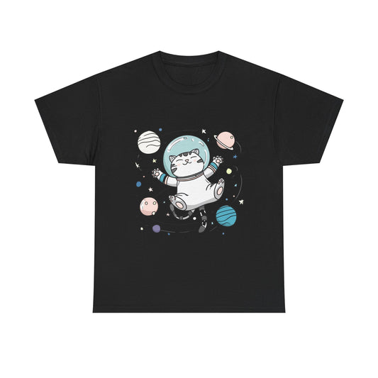 Astronaut Cat T-Shirt – Cute Space Cat Graphic Tee