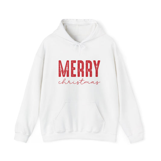 Merry Christmas Hoodie - Festive Red Script Holiday Sweatshirt