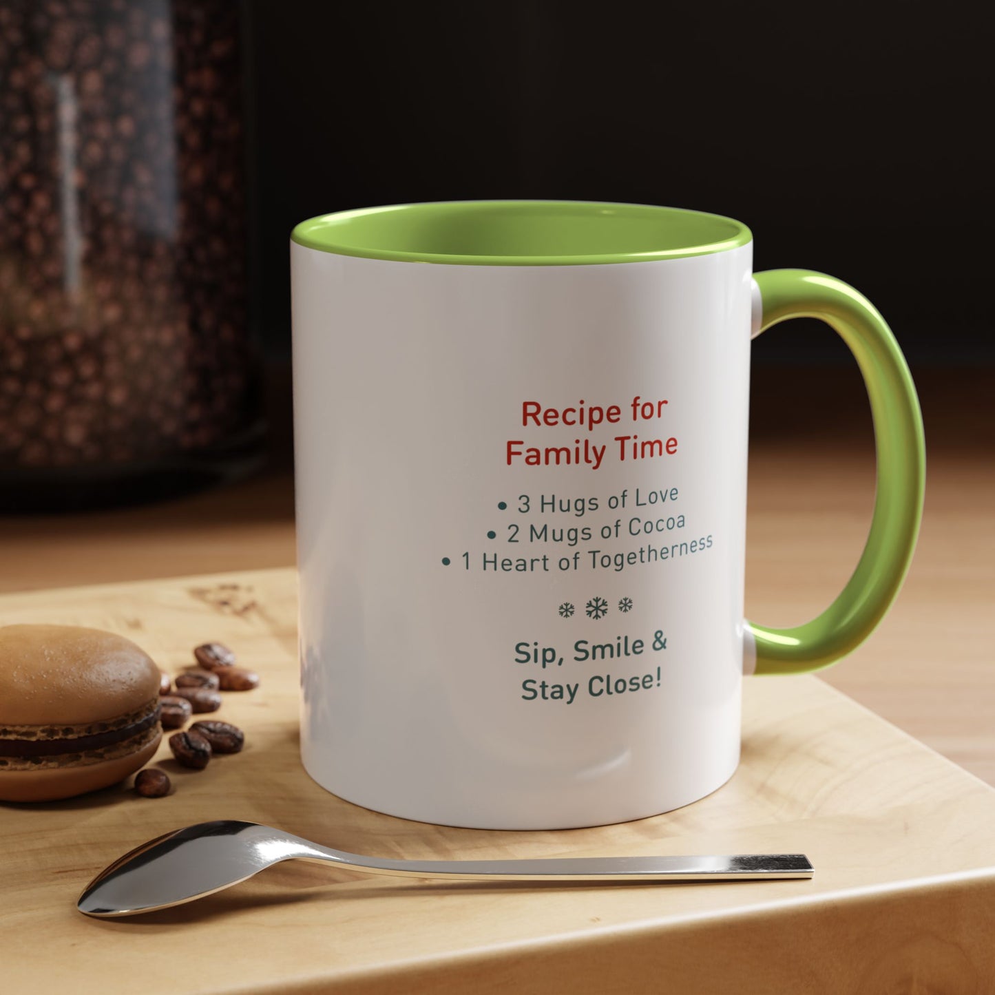 Holiday Recipe Coffee Mug – Recipe for Family Time Accent Mug (11/15oz)