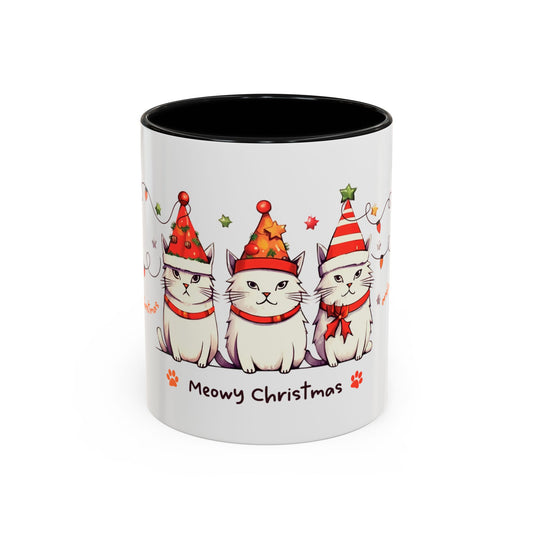 Meowy Christmas Cat Mug — Holiday Coffee Cup (11/15oz)