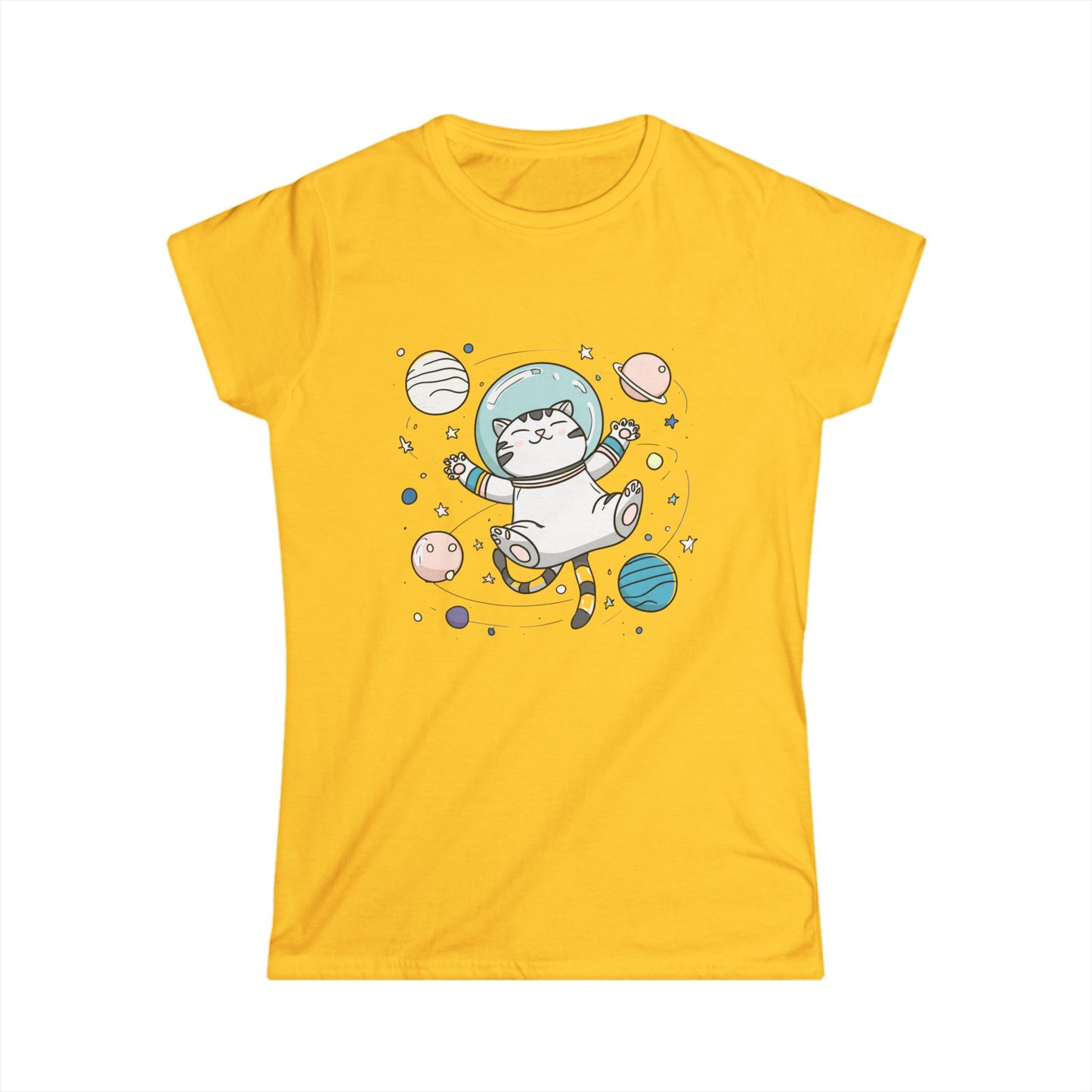 Astronaut Cat T-Shirt – Cute Space Cat Graphic Tee