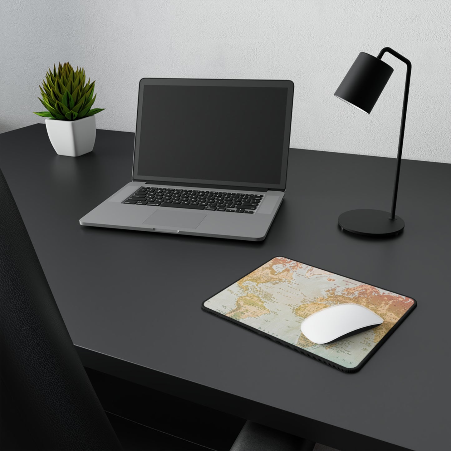World Map Non-Slip Gaming Mouse Pad — Vintage Atlas Desk Pad