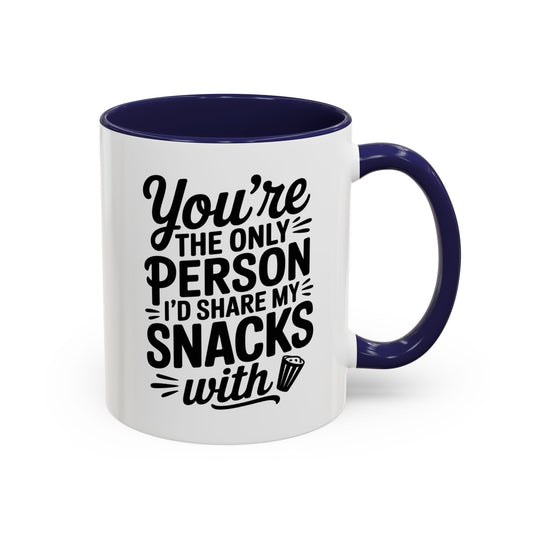 Funny Snack Sharing Mug – You’re the Only Person I’d Share My Snacks With – Best Friend Gift – Cute Friendship Coffee Cup