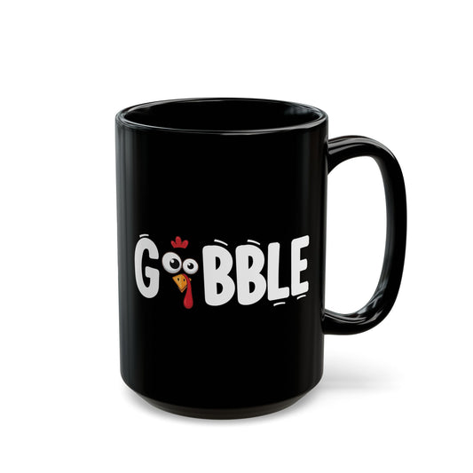 Funny Gobble Turkey Mug – Cute Thanksgiving Coffee Cup – Fall Humor Gift for Turkey Day & Friendsgiving
