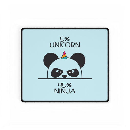 Panda Desk Mat – “5% Unicorn 95% Ninja” Large Gaming/Office Mousepad