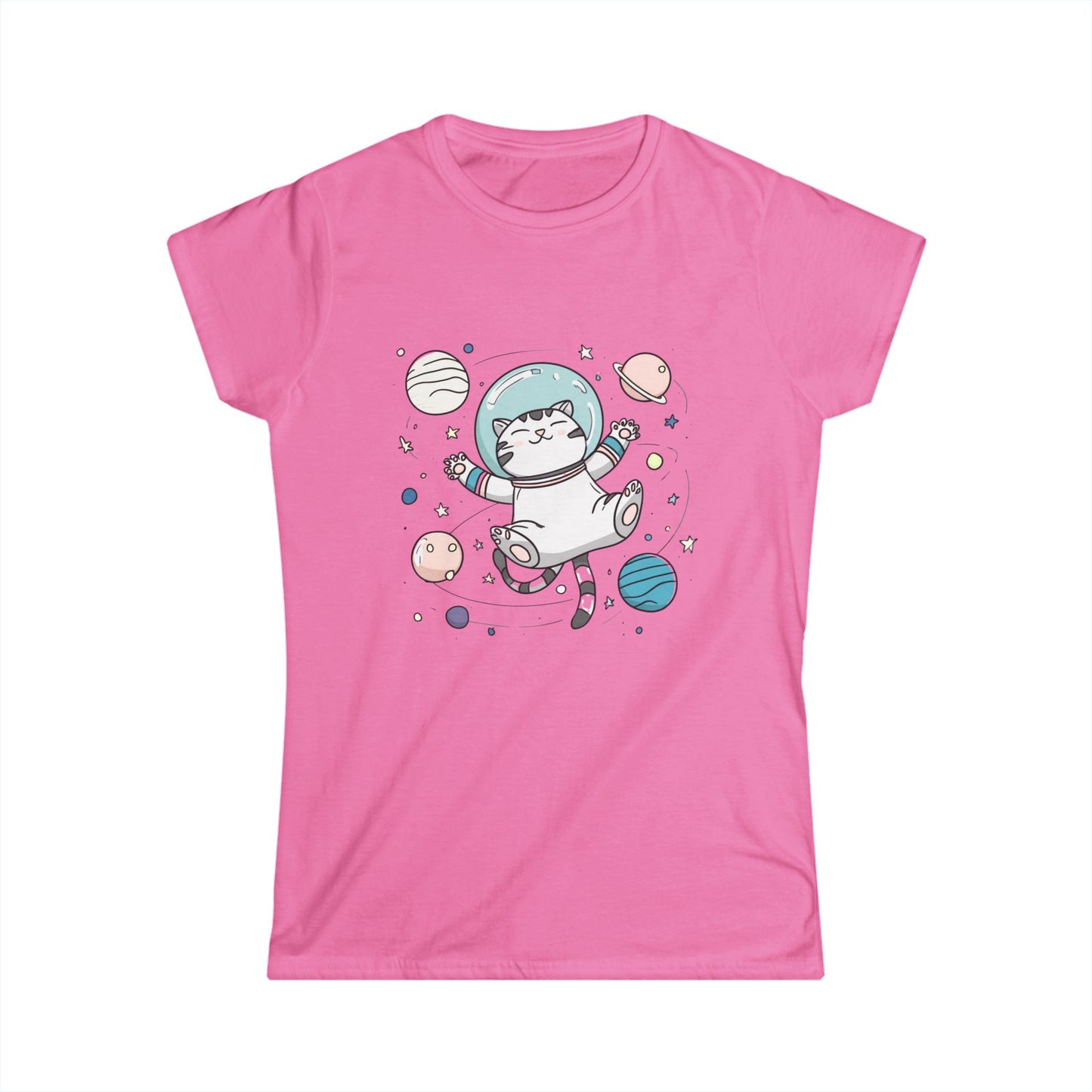 Astronaut Cat T-Shirt – Cute Space Cat Graphic Tee