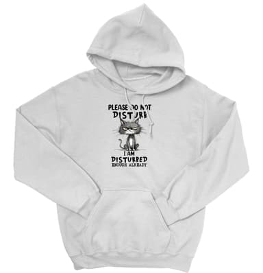 Please Do Not Disturb Cat Unisex Hoodie – Funny Grumpy Sweatshirt