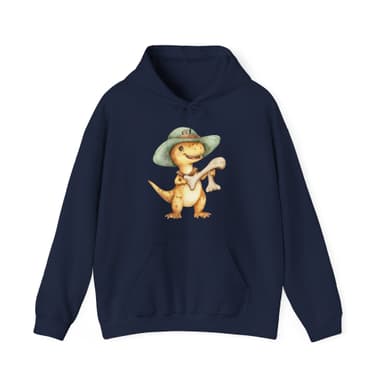 Dinosaur Ranger Hoodie — Cute Dino with Hat & Flag Graphic