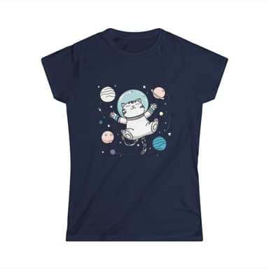 Astronaut Cat T-Shirt – Cute Space Cat Graphic Tee