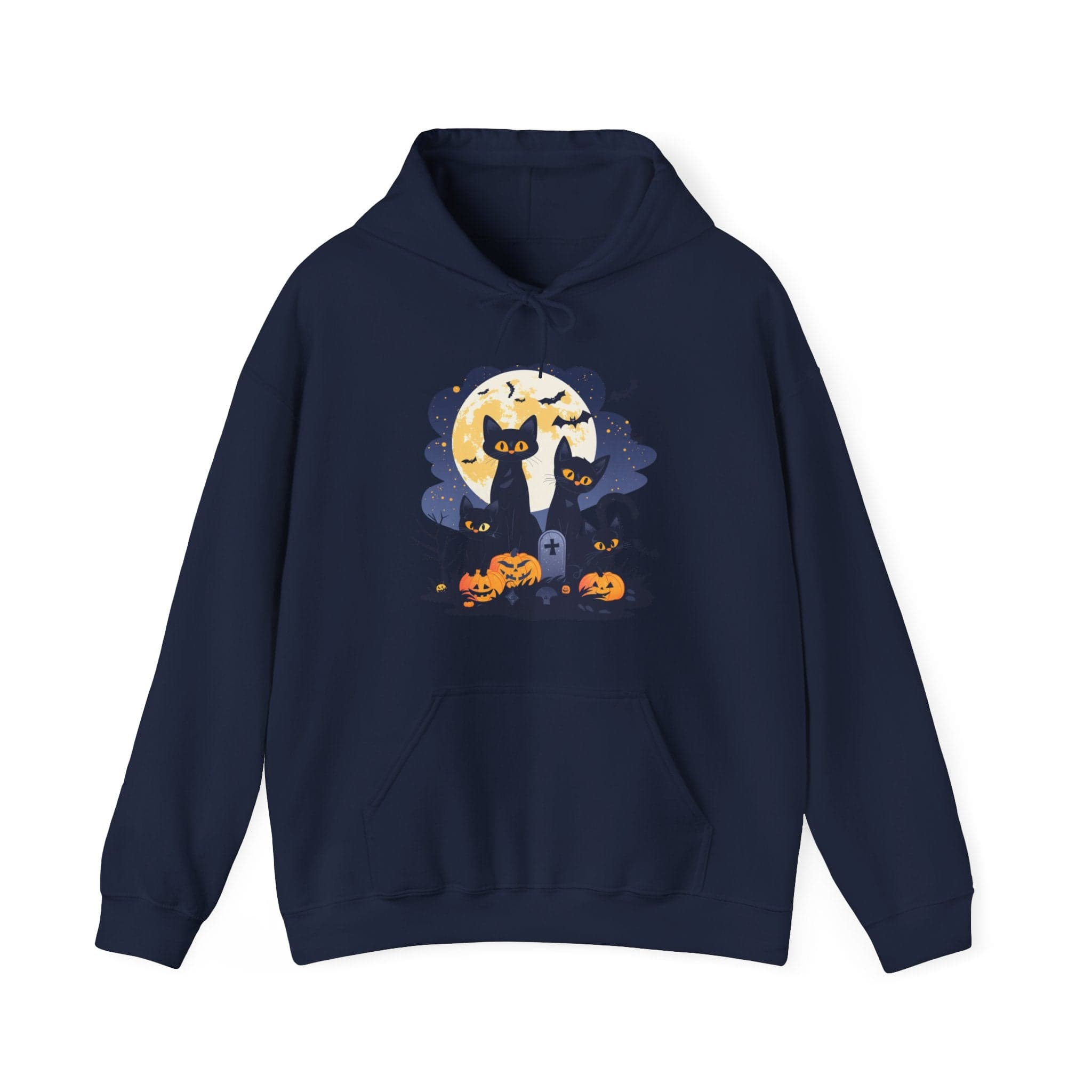 Black Cats Full Moon Halloween Unisex Hoodie