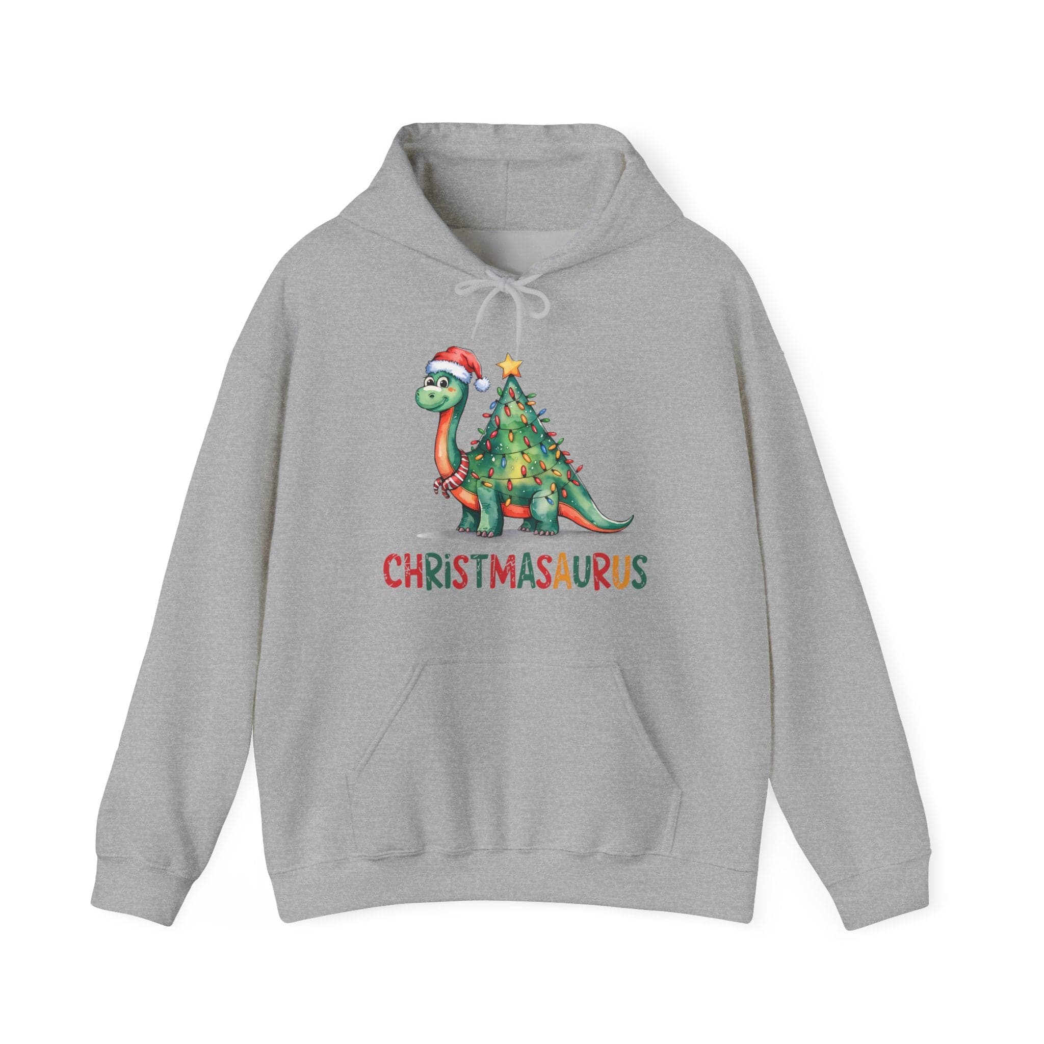 Christmasaurus Hoodie — Cute Dino Christmas Sweatshirt with 'Christmasaurus' Text