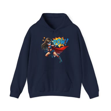 Superhero Girl Hoodie — POW! Graphic Pullover for Fans