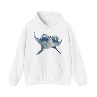 Manta Ray Sunglasses Hoodie – Cool Ocean Sea Life Sweatshirt