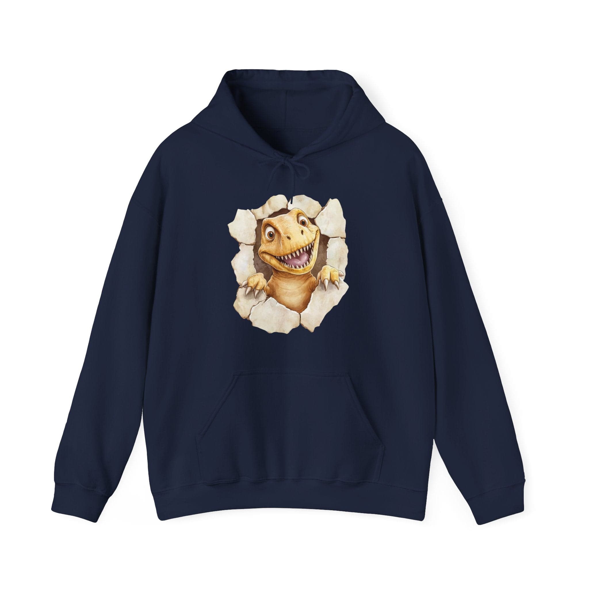 Dinosaur Peeking Hoodie – Cute T-Rex Breakthrough Graphic Sweatshirt