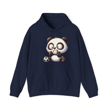 Cute Gamer Panda Hoodie – Adorable Panda Playing Video Games & Soccer Graphic Sweatshirt