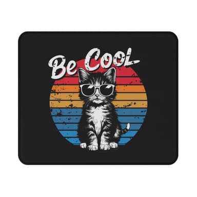Cat 'Be Cool' Retro Gaming Mouse Pad