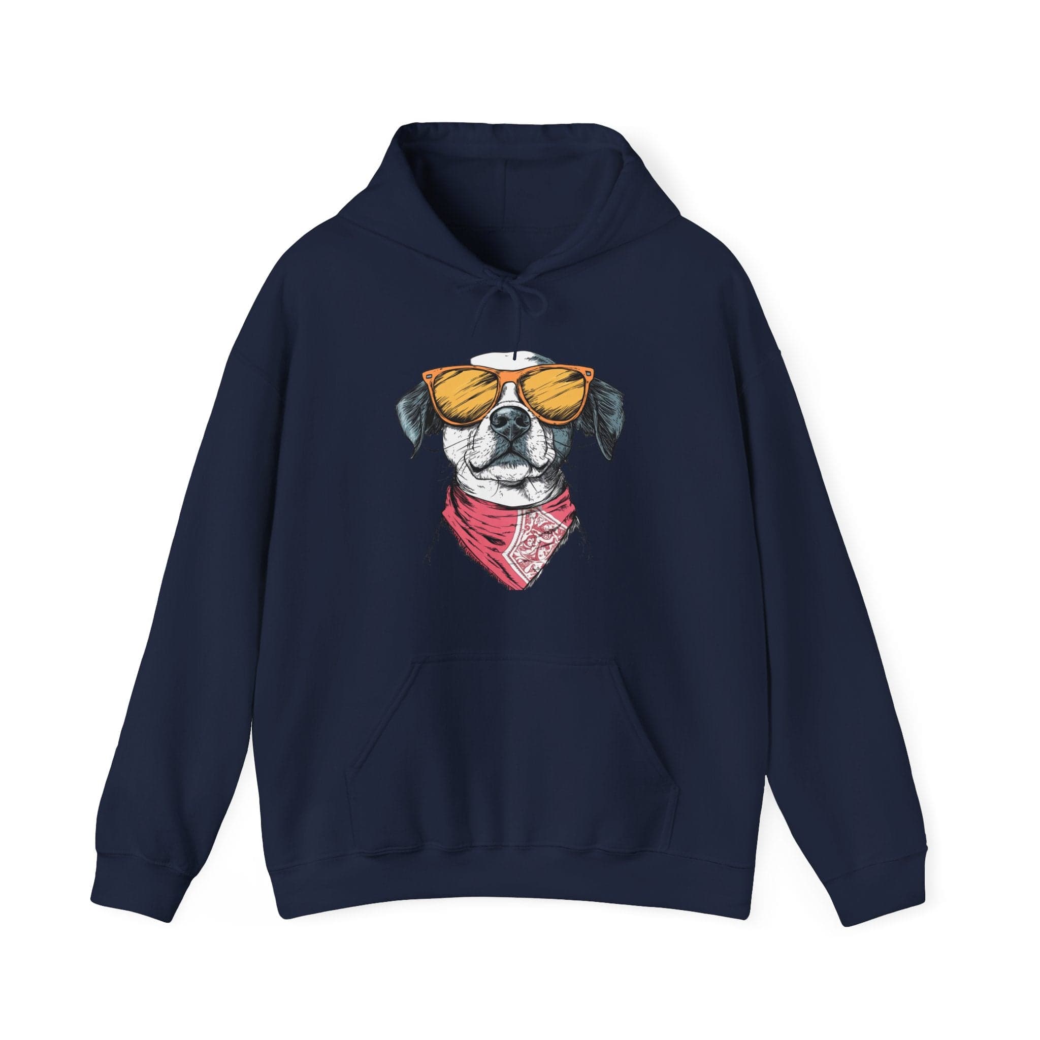 Dog with Sunglasses Hoodie — Cool Retro Pup Graphic Sweatshirt